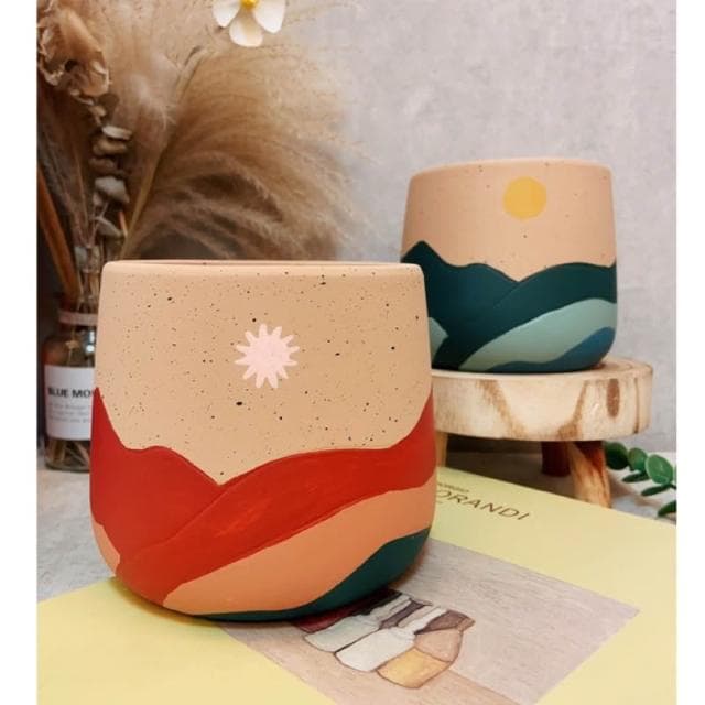 陶盆 夏日陶盆 陶盆 陶器 盆器 花盆 花器 觀葉植物 文青風 療癒植栽