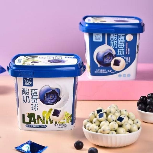 HanNaMiChan酸奶草莓球 夾心酸奶球 桶裝糖果 酸奶球 休閒零食 伴手禮 奶球 獨立包裝 巧克力夾心球