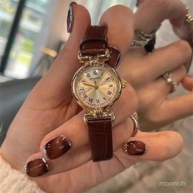 偉偉錶錶 2024新款手錶女小衆輕奢女士女款防水學生小錶盤高級感複古石英錶