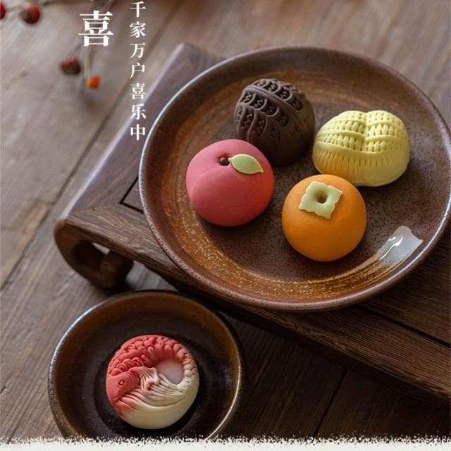 HanNaMiChan中式糕點古代宋代結婚訂婚擺臺喜餅糕點和果子茶點點心伴手送禮