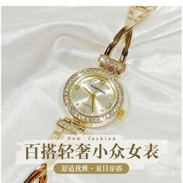 偉偉錶錶 網紅ins風輕奢小衆女士手錶時尚高級小巧手鏈女錶生日禮物石英錶