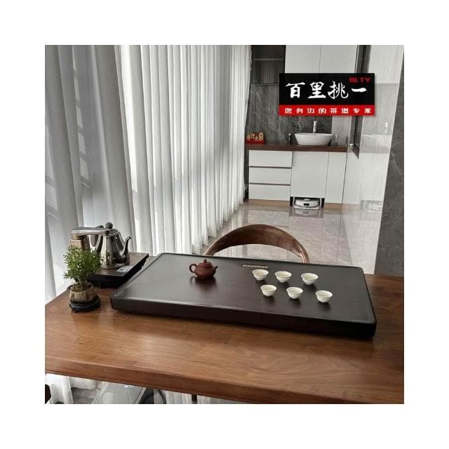 特大號整塊天然實木茶盤非洲黑檀木茶海簡約功夫茶具茶臺快速排水