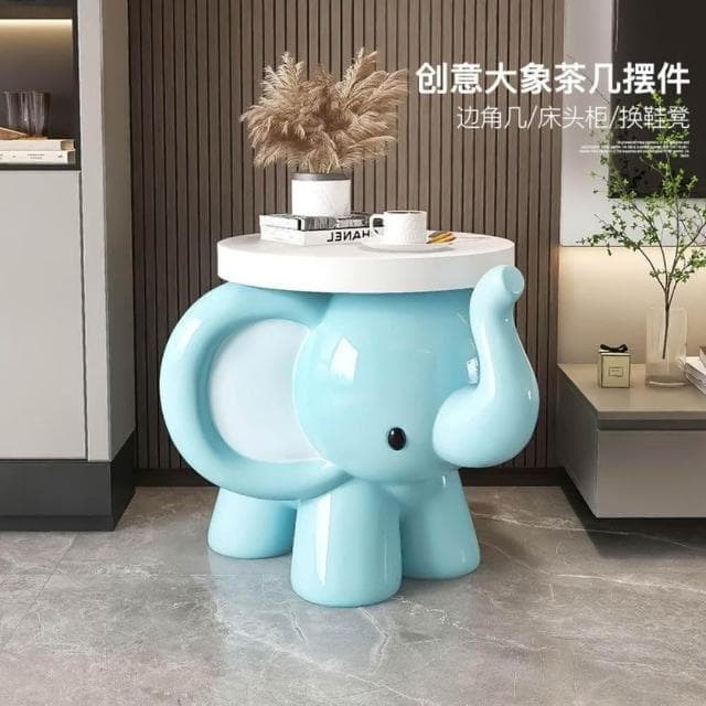 創意床頭櫃 可愛大象客廳茶幾 沙髮邊幾 床頭櫃託盤 喬遷禮物邊幾 茶幾 創意邊幾 沙發茶幾 邊桌 客廳 禮品 擺件