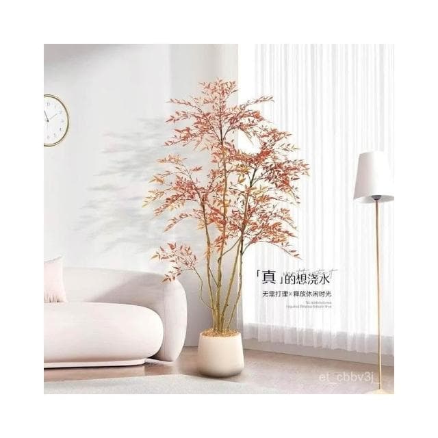 新品💕仿真綠植南天竹落地盆栽室內大型仿生植物客廳裝飾 假植物落地擺件居傢裝飾 仿真植物 綠植盆栽人造植 假樹