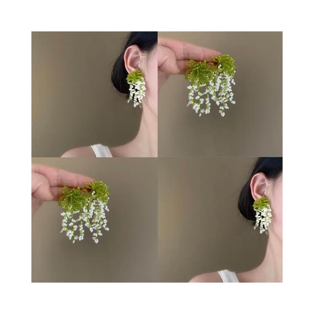 🎗飾間首飾鋪 手工串珠氛圍感花朵耳環耳飾海邊旅遊度假風首飾飾品春夏