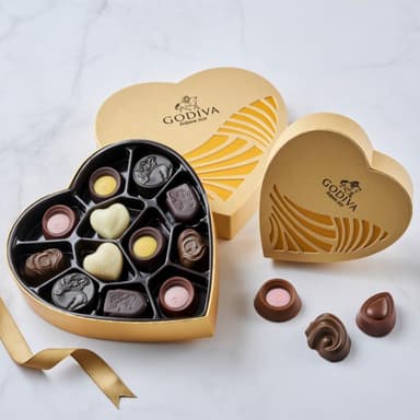 【GODIVA】金裝心形巧克力禮盒 12入 夾心巧克力 巧克力禮盒