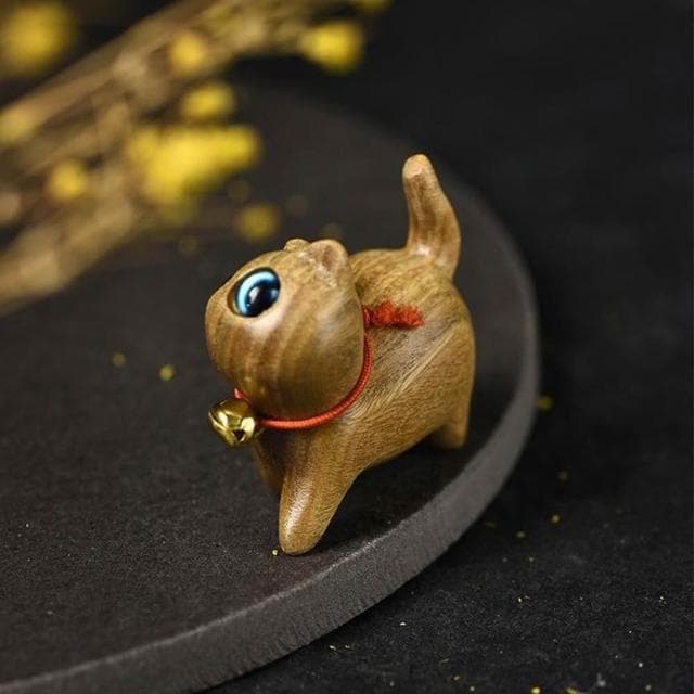 【LEESA】貓咪擺飾\小擺件\桌面擺飾\裝飾\擺飾\可愛小物\裝飾品\禮物\招財\盆栽裝飾\招財擺飾\黑檀木\原創\擺件\