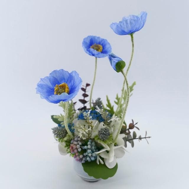 【HUGO DECO 榆果傢飾】恆久祝福藍美人香氛花禮(擬真花/人造盆栽/綠化/佈置/禮物)