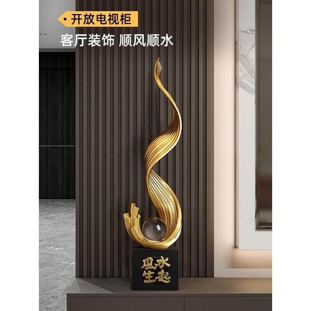 水晶球風生水起輕奢高檔擺件玄關電視櫃客廳壁龕裝飾喬遷新居禮物