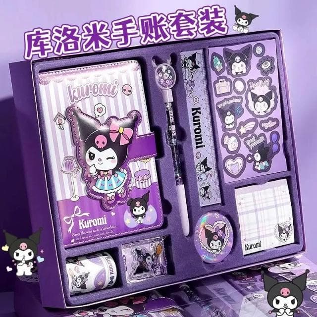 禮物 生日禮物 文具組三麗鷗文具禮盒套裝庫洛米手帳本紫學生可愛兒童女孩手帳大禮包