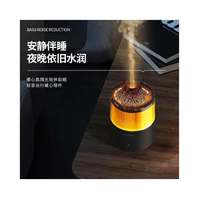 七彩氛圍燈火焰香薰機大容量桌面辦公室瑜伽房精油擴香火山加濕器