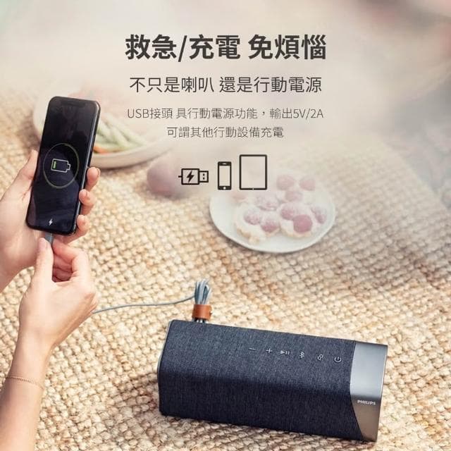 【Philips 飛利浦】防水藍芽喇叭 【30W大功率 可免持通話】 藍芽音響 喇叭 藍芽喇叭 音響 防水喇叭 TAS7505