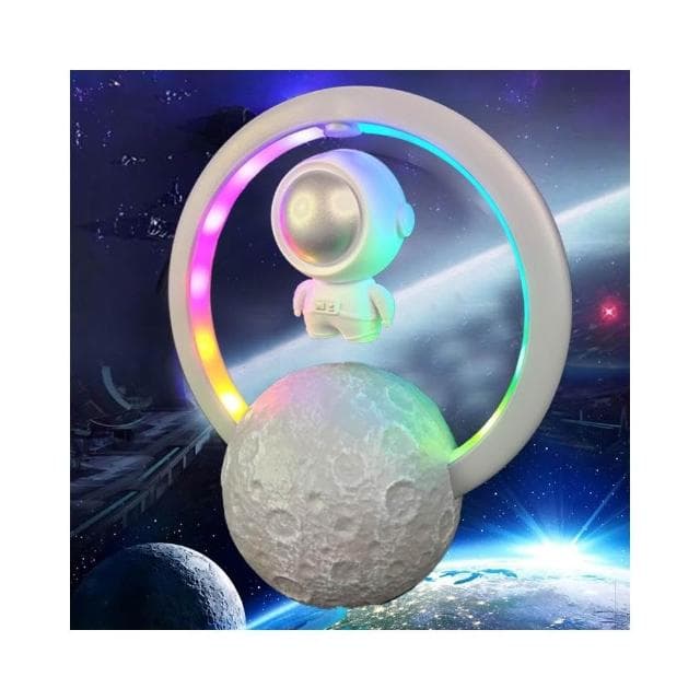 懸浮宇航員藍牙音響RGB七彩夜燈磁懸浮太空人高清低音藍牙音箱