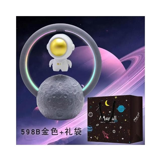 懸浮宇航員藍牙音響RGB七彩夜燈磁懸浮太空人高清低音藍牙音箱