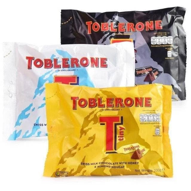 HanNaMiChan瑞士進口Toblerone三角巧克力黑巧牛奶白巧迷你獨立袋裝喜糖200g