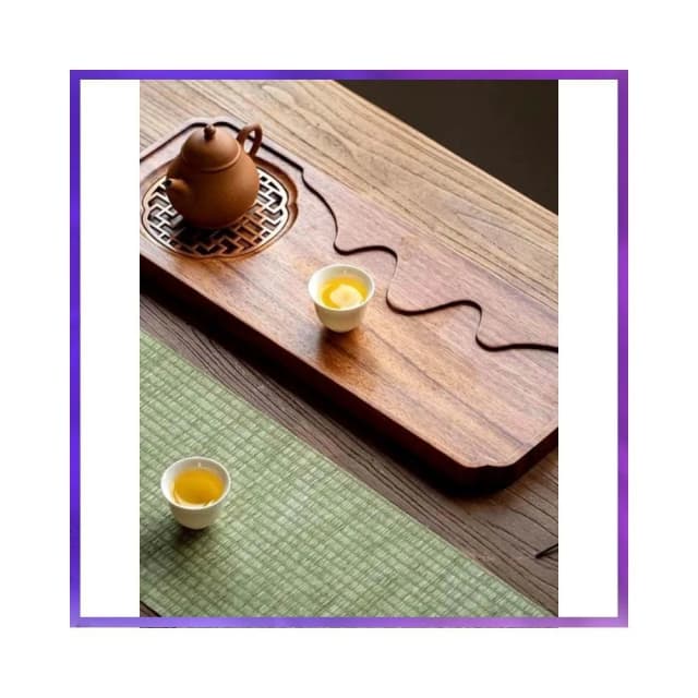 廠家直發 免稅 茶盤 商用整塊胡桃木排水式茶盤簡約家用實木小型幹泡臺茶具套裝新