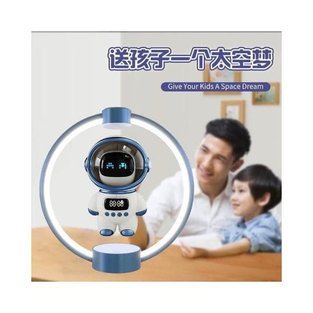 懸浮M20宇航員音響磁懸浮AI語音鬧鐘藍牙音箱桌面LED氛圍燈低音炮