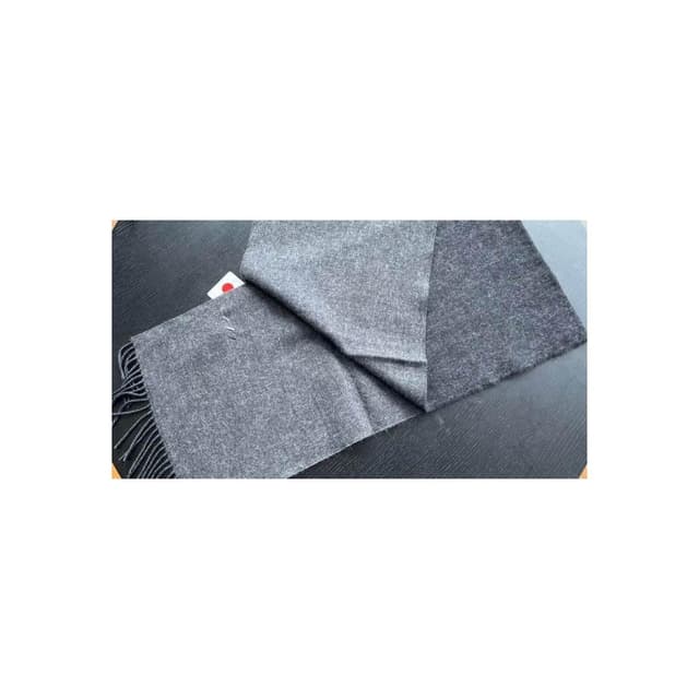 【Awayuki】日本製 圍巾_羊毛/羊絨雙面圍巾_深灰色&淺灰色(30×150cm) cashmere 日本圍巾 喀什米爾圍巾 羊毛圍巾