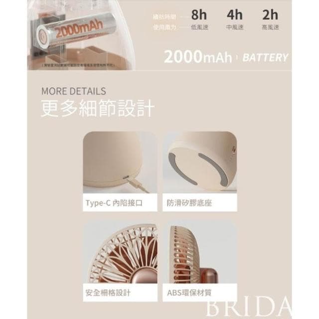 【SOTHING 向物】桌面風扇 涼扇 靜音電風扇 露營風扇 自動擺頭 辦公室 宿舍 家居 廚房 質感禮物_手捧花