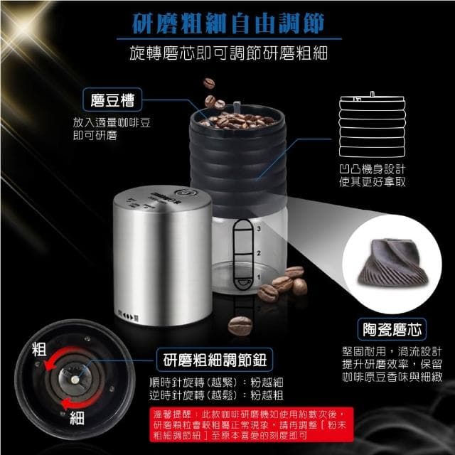 【zushiang 日象】日象 電動咖啡研磨機 ZOEG-C0601