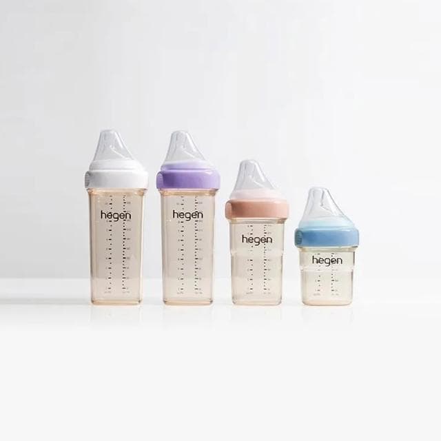 【hegen】PCTO™ 金色奇蹟PPSU多功能方圓型寬口奶瓶-330ml (雙瓶組) 防脹氣/6M+適用(寶寶共和國)