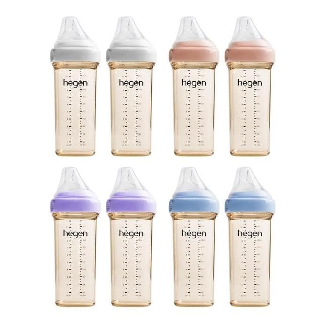 【hegen】PCTO™ 金色奇蹟PPSU多功能方圓型寬口奶瓶-330ml (雙瓶組) 防脹氣/6M+適用(寶寶共和國)