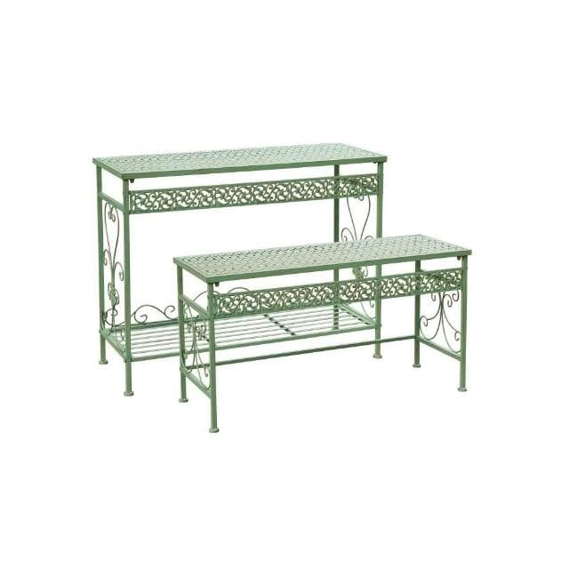 复古铁艺花架 阳台置物架 落地式多层花盆架 户外庭院别墅花园装饰 美式復古鐵藝花盆架多層花架 花盆架 盆栽架 多肉植物架