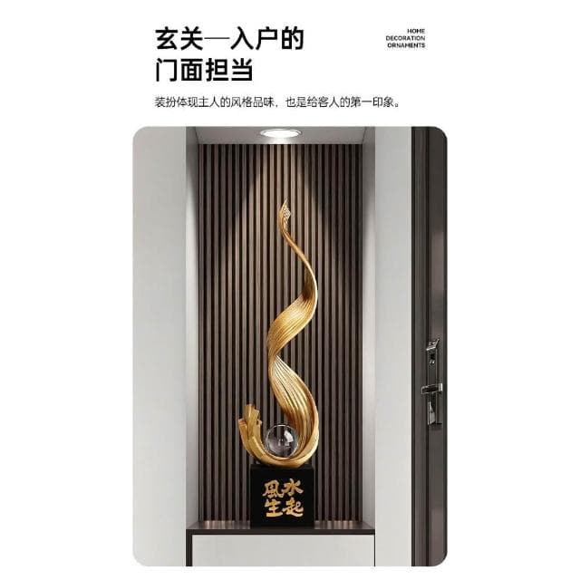 水晶球風生水起輕奢高檔擺件玄關電視櫃客廳壁龕裝飾喬遷新居禮物
