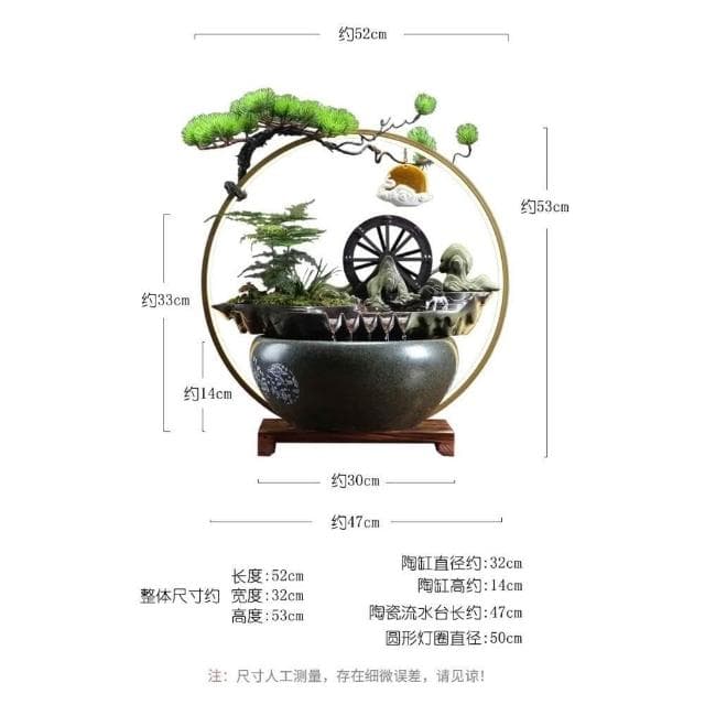 招財流水擺件迴圈水辦公室開業禮物創意家居客廳裝飾玄關桌風水輪