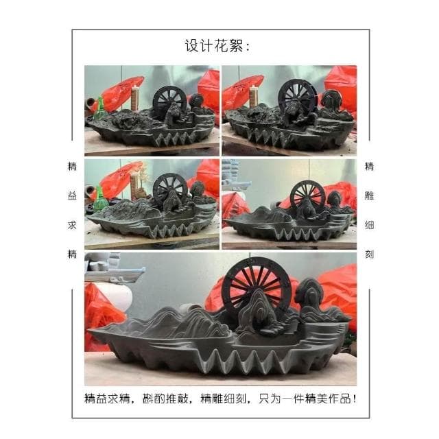 招財流水擺件迴圈水辦公室開業禮物創意家居客廳裝飾玄關桌風水輪