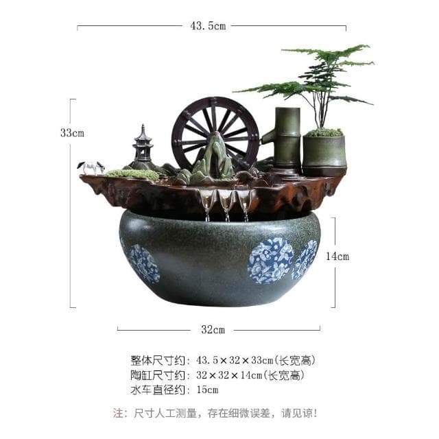 招財流水擺件迴圈水辦公室開業禮物創意家居客廳裝飾玄關桌風水輪