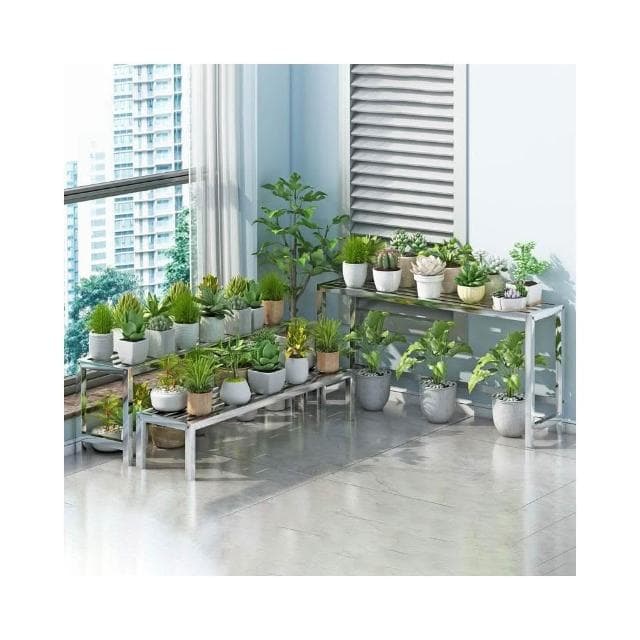 不锈钢花架 阶梯式组合阳台多肉专用多层架 加宽户外植物摆放花盆架 戶外花架 階梯式花架 陽台花架 盆栽架 花架陽臺落地式