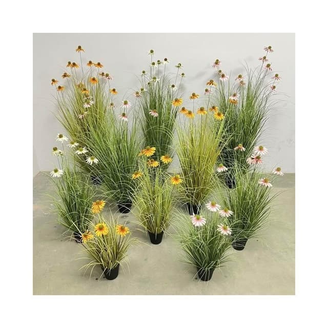 合枋傢俱 仿真植物盆栽松果花室內假綠植仿真造景燕麥穗裝飾北歐植物道具