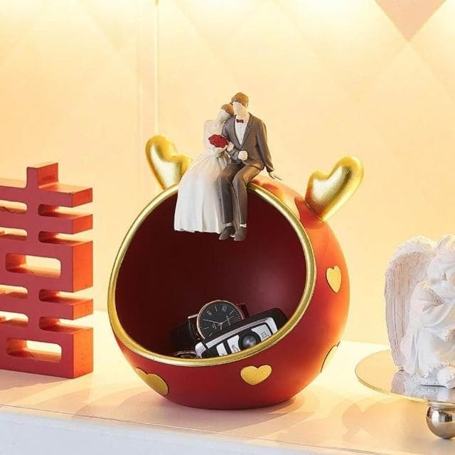 鑰匙收納 訂婚禮物 居家裝飾品 結婚禮品 訂婚禮物玄關擺件送新娘人的閨蜜朋友高級實用裝飾品