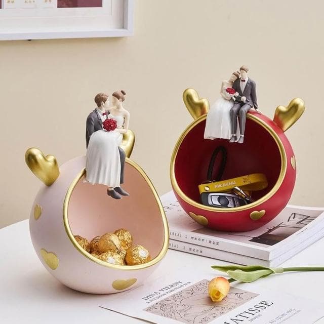 鑰匙收納 訂婚禮物 居家裝飾品 結婚禮品 訂婚禮物玄關擺件送新娘人的閨蜜朋友高級實用裝飾品