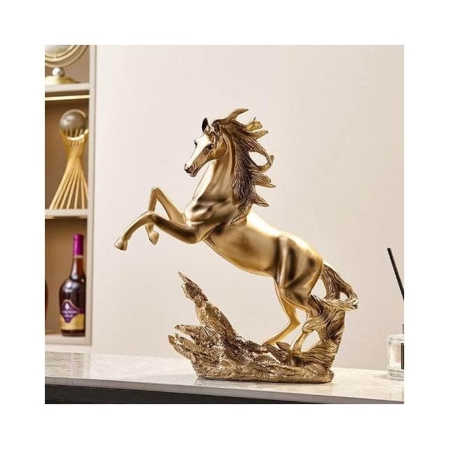 新中式馬到成功擺件 博古架擺件 輕奢客廳酒櫃裝飾品 家居桌面擺飾 辦公室書櫃裝飾 喬遷開業禮物