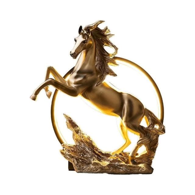 新中式馬到成功擺件 博古架擺件 輕奢客廳酒櫃裝飾品 家居桌面擺飾 辦公室書櫃裝飾 喬遷開業禮物