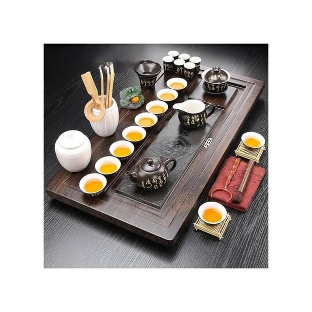 【MatsuTa 松太】整套龍韻茶盤茶具組 茶具組 紫砂茶具組 紫泥 茶具套裝 陶瓷茶具套裝 茶杯 茶壺 茶盤 茶具 功夫茶具套裝（現貨）