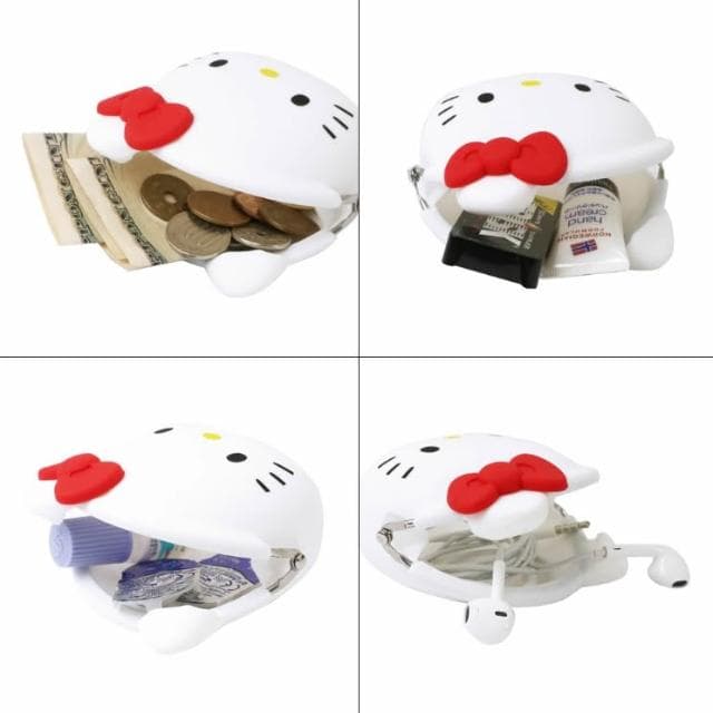 【p+g design】三麗鷗 凱蒂貓 矽膠口金包 大頭收納包 零錢包 p+g design 日本正版 該該貝比日本精品