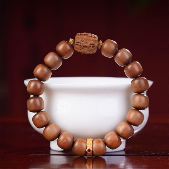 【巴黎精品】紐約精品 父親節禮物 現貨+預購 天然檀木佛珠紫檀手珠手鍊沉香木手串雕刻手鐲轉運(復古男女飾品a1ki71)