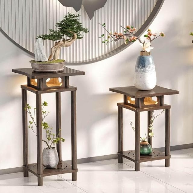 花盆架 植物架 聚寶盆架 盆栽架 裝飾架 藝品架 花瓶架 財位桌 花臺 四方花臺 客廳置物架 客廳置物臺