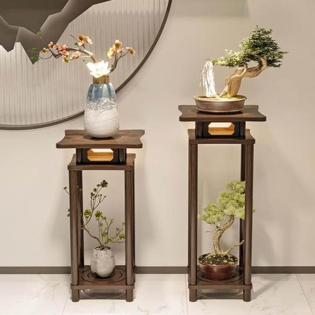 花盆架 植物架 聚寶盆架 盆栽架 裝飾架 藝品架 花瓶架 財位桌 花臺 四方花臺 客廳置物架 客廳置物臺
