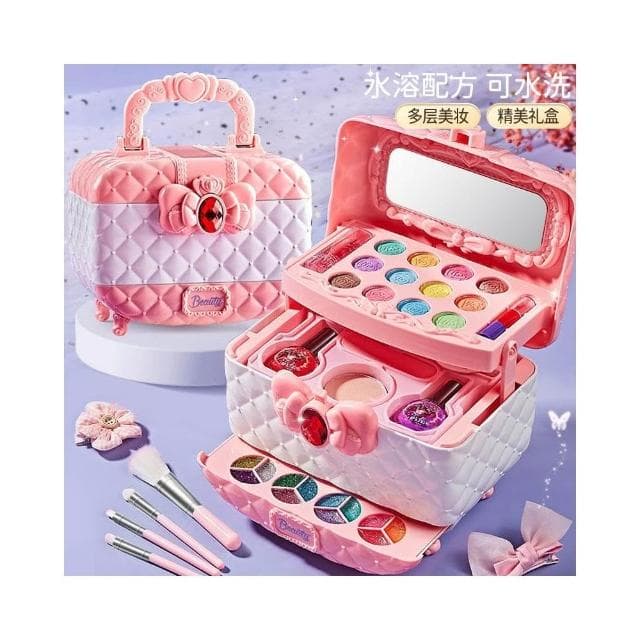 兒童化妝品玩具套裝無毒正品女孩的生日禮物小孩公主彩妝盒指甲油