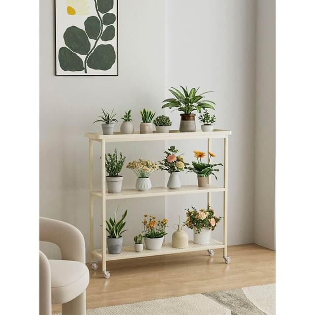 花架子 移动置物架 客厅落地式阳台简约现代花盆架 铁艺植物摆放层架 植物架 盆栽架 廳落地式花架 陽臺簡約現代花盆架