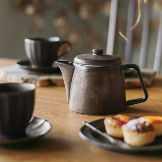 ［拾憩］Ancient Pottery 復古質感茶壺 500ml 附濾網(優雅氛圍 下午茶 奶茶 泡茶 茶具 陶瓷)