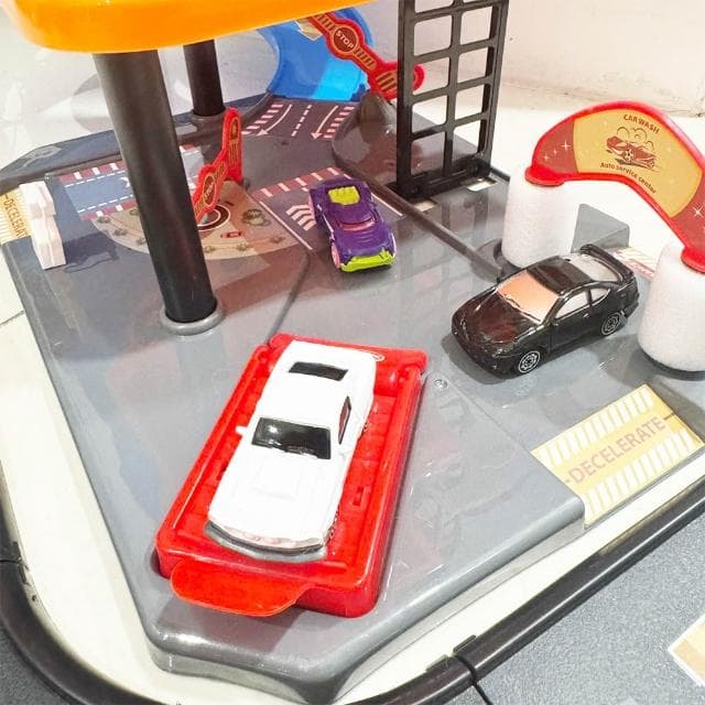停車塔 賽車組 停車場玩具組 四層停車場 軌道車 加油站 停車大樓 汽車 生日禮物 男孩玩具