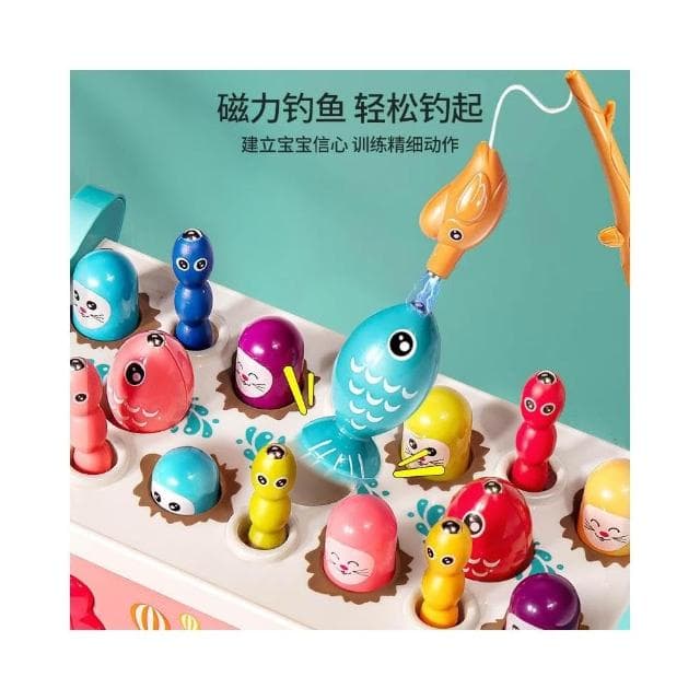 寶寶釣魚玩具打地鼠敲琴益智力開發嬰兒童早教男孩女孩送生日禮物