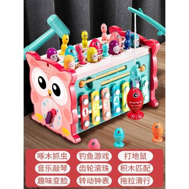 寶寶釣魚玩具打地鼠敲琴益智力開發嬰兒童早教男孩女孩送生日禮物
