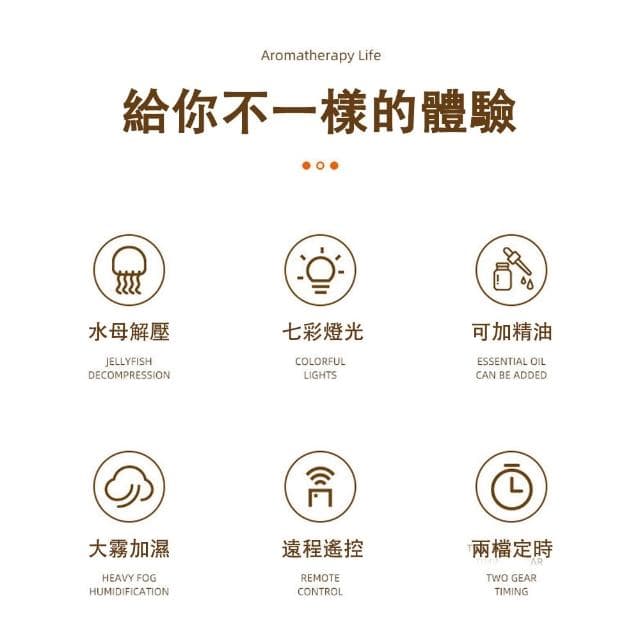 【宅造印象】創意香氛加濕器 桌面造型輪船香薰機 火山水母吐煙圈擴香燈