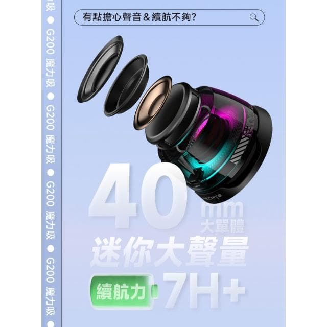 【EDIFIER】G200 磁吸藍牙喇叭 (支援MagSafe/7小時續航/漫步者/手機喇叭支架/磁吸支架)